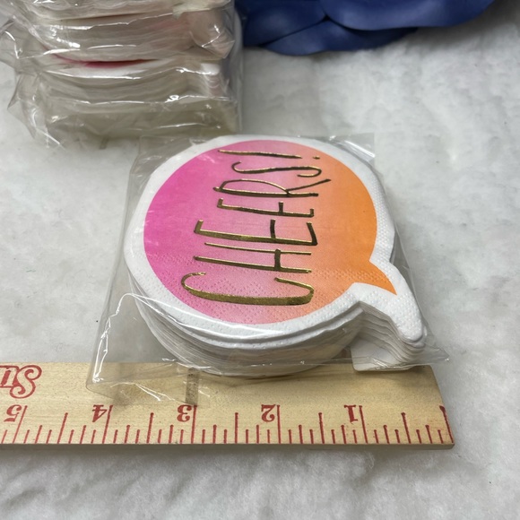 Lot of 7 pks Slant Collections Shaped Paper Napkins - Picture 3 of 4